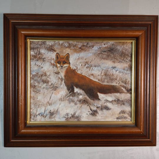 Зимен пейзаж лисица