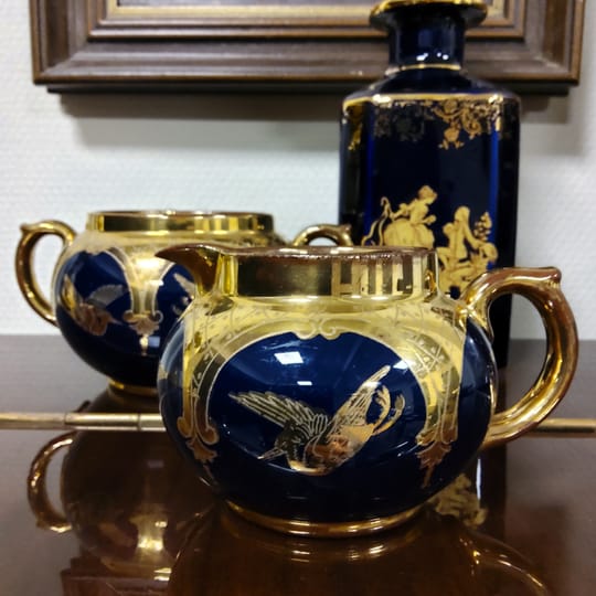 Антикварни захарница и латиера G&S LTD, Burslem, England