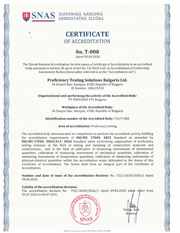 Certificate of accreditation