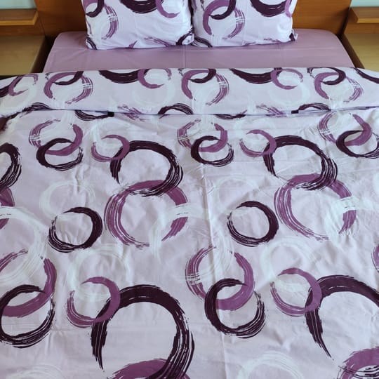 Комплект Розови Кръгове 2 с олекотена завивка