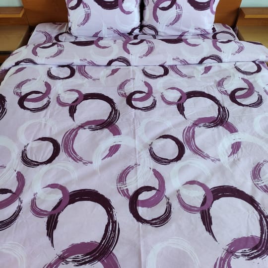 Комплект Розови Кръгове с олекотена завивка