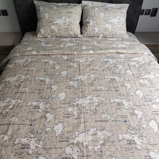 Комплект Карта Бежов с олекотена завивка