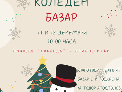Коледен базар в подкрепа на едно от специалните ни деца. 