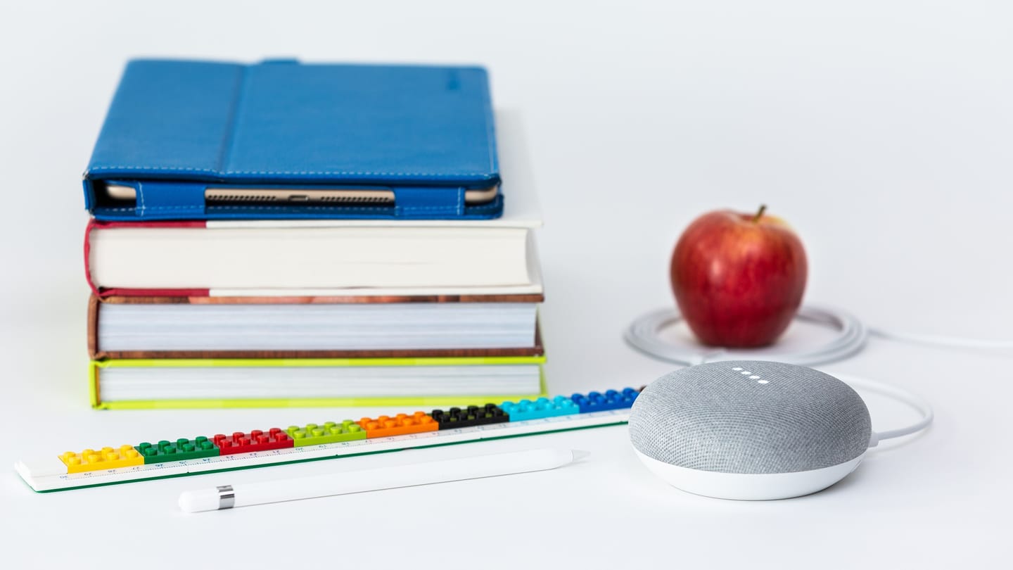 book and apple