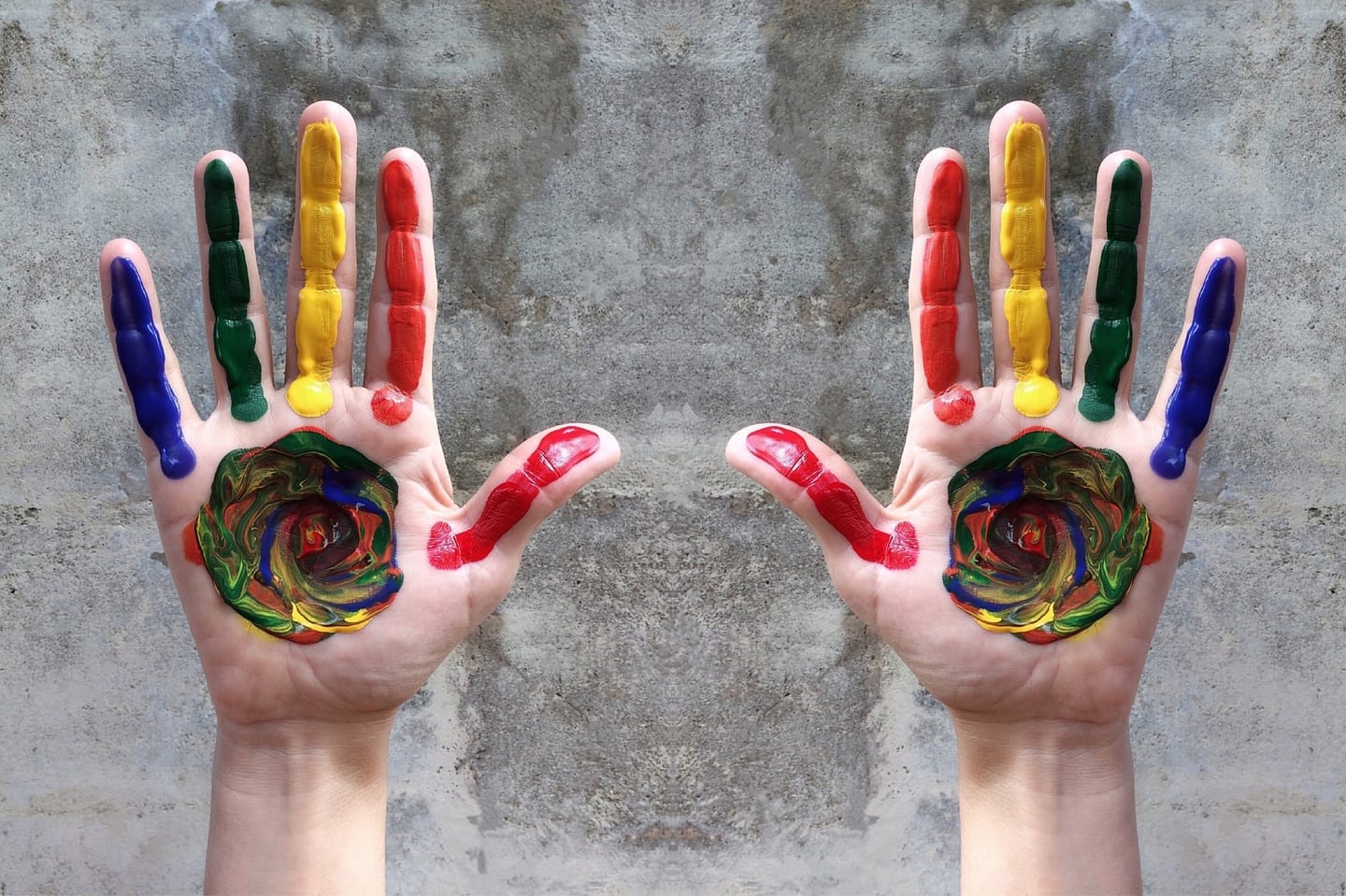 colorful hands
