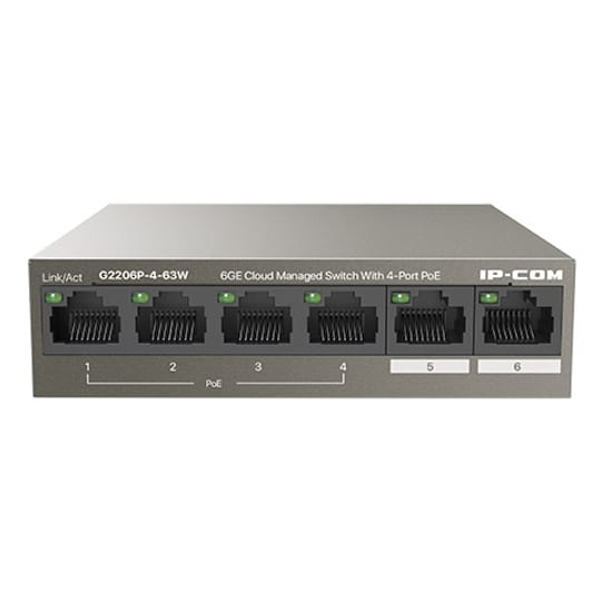 6 портов Layer 2 PoE суич - G2206P-4-63W