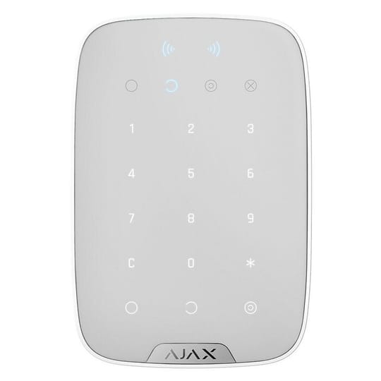 Безжична сензорнa клавиатура, LED индикация, KeyPad WH за алармени системи Ajax