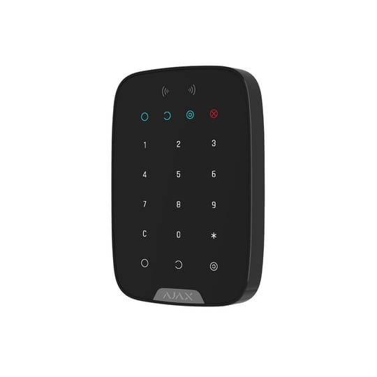 Безжична клавиатура за алармена система Ajax Keypad Plus - черна