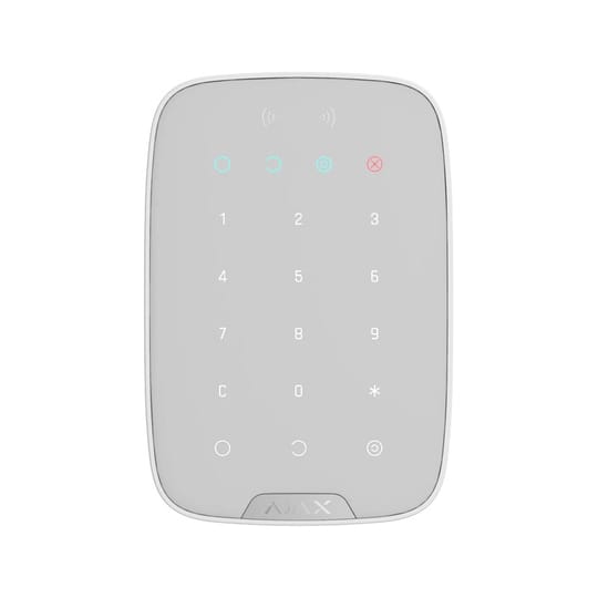 Безжична клавиатура за алармена система Ajax Keypad Plus - бяла