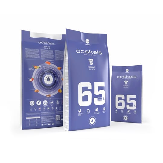 Храна за кучета СУПЕР ПРЕМИУМ КЛАС OOSKELS 65%