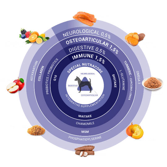 Храна за кучета СУПЕР ПРЕМИУМ КЛАС OOSKELS 65%