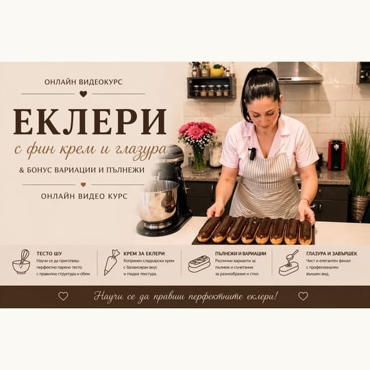 Онлайн Видеокурс: Еклери