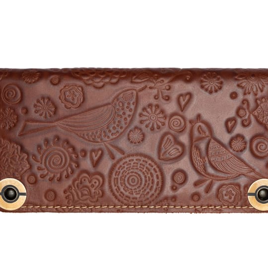 Гравиран дамски кожен портфейл