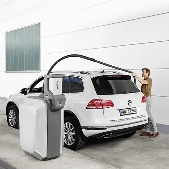 Двупостова прахосмукачка Керхер на самообслужване