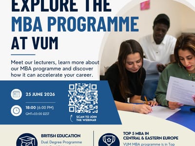 Discover Your Future MBA Journey: Join VUM's Online Webinar