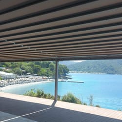 Pergola installed at the open-air restaurant of Adrina Spa, Skopelos