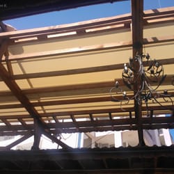 Side view of the pergola at Neptune Restaurant, Sunny Beach