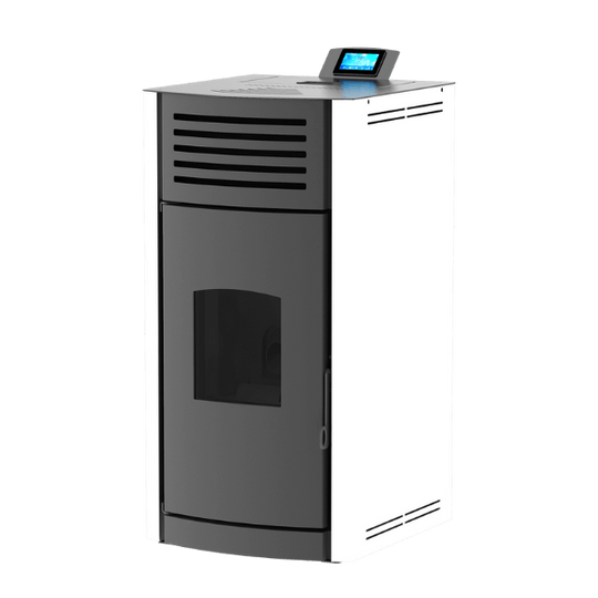 ПЕЛЕТНА КАМИНА С ВОДНА РИЗА - ONYX HYDRO - бяла