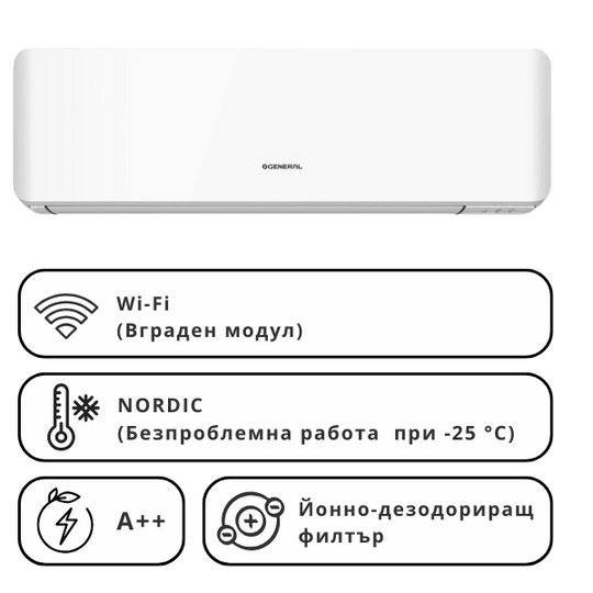 Инверторен климатик стенен General Fujitsu NORDIC ASHGKMCEN/AOHGKMCEN