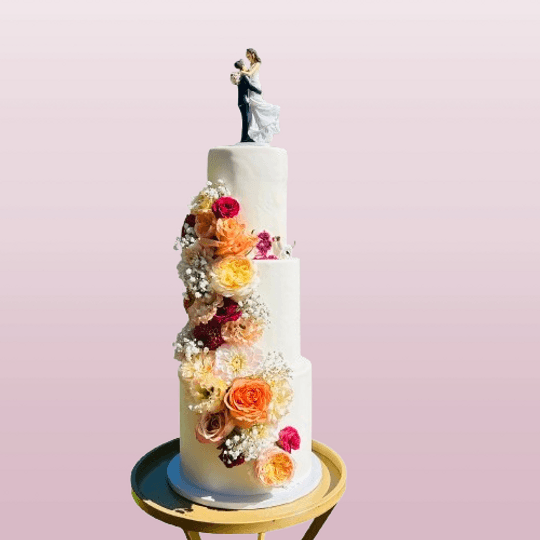 Сватбена Торта "Огнени цветя"
