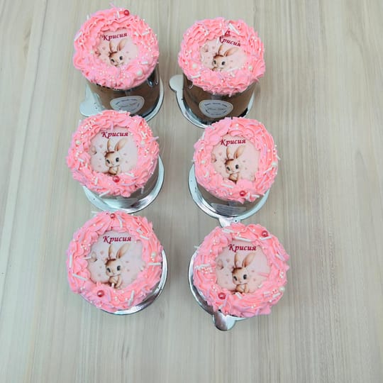 Мини тортички с принт-6 броя
