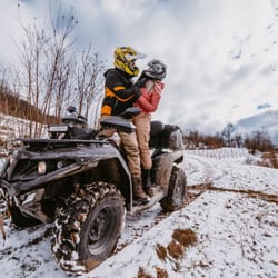 two people on atv