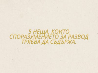 5 неща, които съдът НЕ Ви казва да включите в споразумението за развод (но които са критични за бъдещето ви)