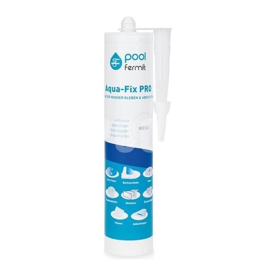 Fermit Aqua-Fix PRO - антибактериално лепило / уплътнител използваем и под вода, бял - 290 ml