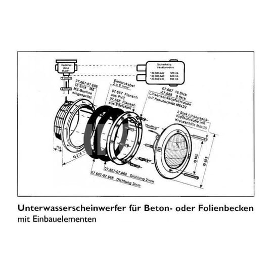 Подводен прожектор 12V / 300W