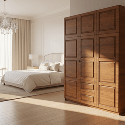 13Гардероб с Дървени вратичка прав фриз с канали garderob s  Darveni vratichki prav friz s kanali