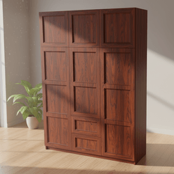 11гардероб с Дървени вратички с прав фриз и плоска табла garderob s Darveni vratichki s prav friz i ploska tabla