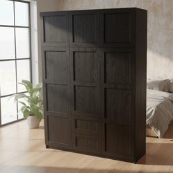 12гардероб с Дървени вратички с прав фриз и плоска табла garderob s Darveni vratichki s prav friz i ploska tabla