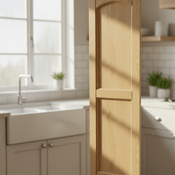 7Дървена вратичка единичен фриз дъга плоска табла с канали Dyrvena vratichka ednichen friz duga ploska tabla s kanali