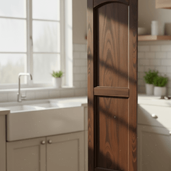 9Дървена вратичка единичен фриз дъга плоска табла с канали Dyrvena vratichka ednichen friz duga ploska tabla s kanali