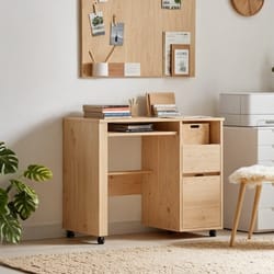 1Дървено компактно бюро с чекмеджета на колела  Dyrveno kompaktno byuro s chekmedjeta na kolela