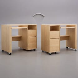 2Дървено компактно бюро с чекмеджета на колела  Dyrveno kompaktno byuro s chekmedjeta na kolela