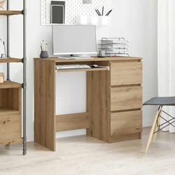 5Компактно компютърно бюро с три чекмеджета и изтеглящ се плот за клавиатура Kompaktno kompjutyurno bjuro s tri chekmedjeta i iztegljasht se plot za klaviatura