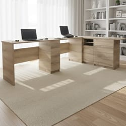 Двойно ъглово работно бюро със шкафове по поръчка Dvoino uglovo rabotno bjuro sus shkafove po poruchka