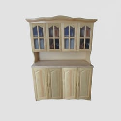 Широк кухненски бюфет с четири витрини и четири долни врати по поръчка Shirok kuhnenski buffet s chetiri vitrini i chetiri dolni vrati po poruchka