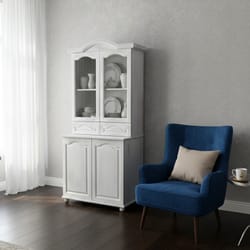 Висок бюфет с овална горна част витрина и долен шкаф по поръчка Visok buffet s ovalna gorna chast vitrina i dolen shkaf po poruchka