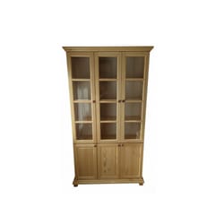 Висока витрина с три стъклени врати и три долни шкафа по поръчка Visoka vitrina s tri stykleni vrati i tri dolni shkafa po poruchka
