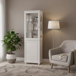 Висока тясна витрина със стъклена врата и долен шкаф по поръчка Visoka tiasna vitrina sys staklena vrata i dolen shkaf po poruchka