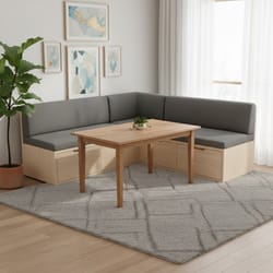 ъглова пейка с чекмеджета по поръчка