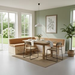 ъглова пейка от масив по поръчка