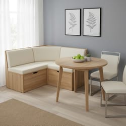 ъглова пейка от ПДЧ за кухня по поръчка