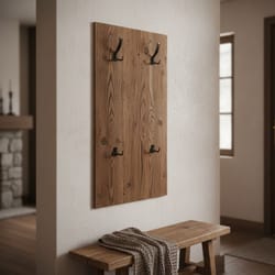 дървен панел за закачалки по поръчка