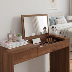 Тоалетка с вградено огледало