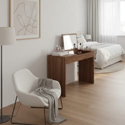 Тоалетка с вградено огледало