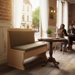 Изработка на дървена пейка с мека седалка