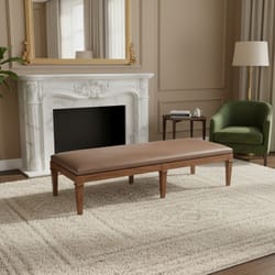 тапицирана пейка с дървени крака по поръчка